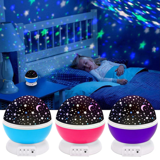 Moon Star Night Light Rotating Star Projector